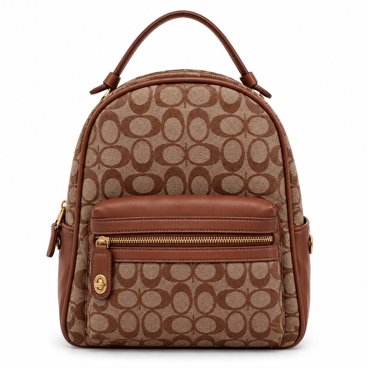 2IN1 Oval Print Textured Backpack W Wallet Set