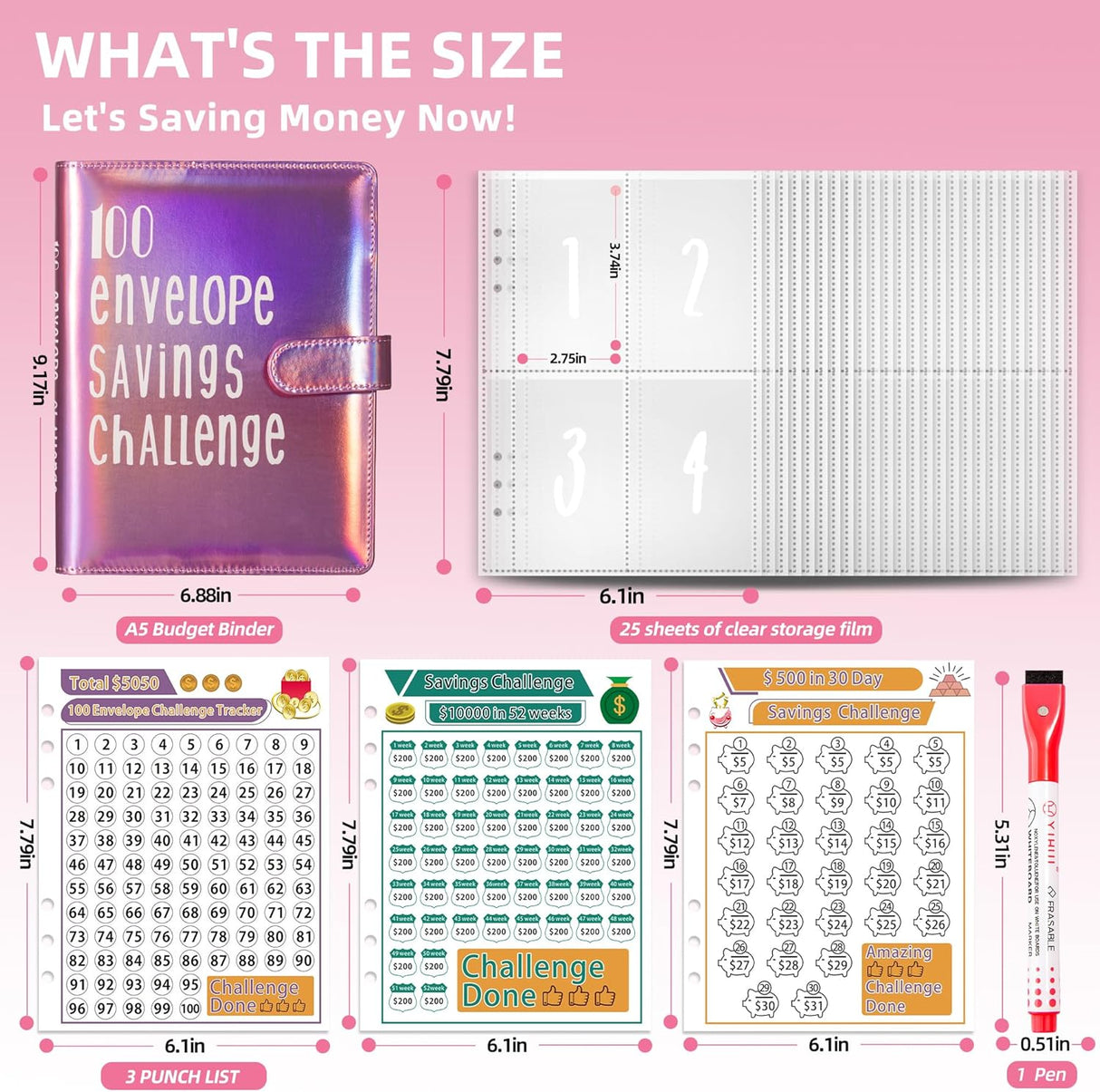 100 Envelope Challenge Binder