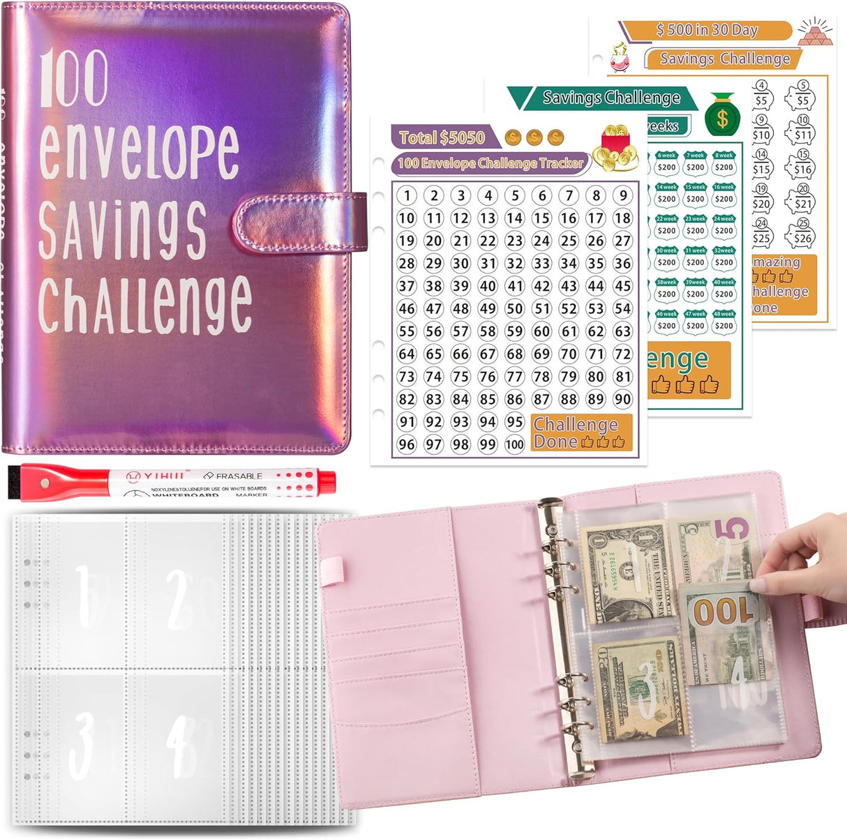 100 Envelope Challenge Binder