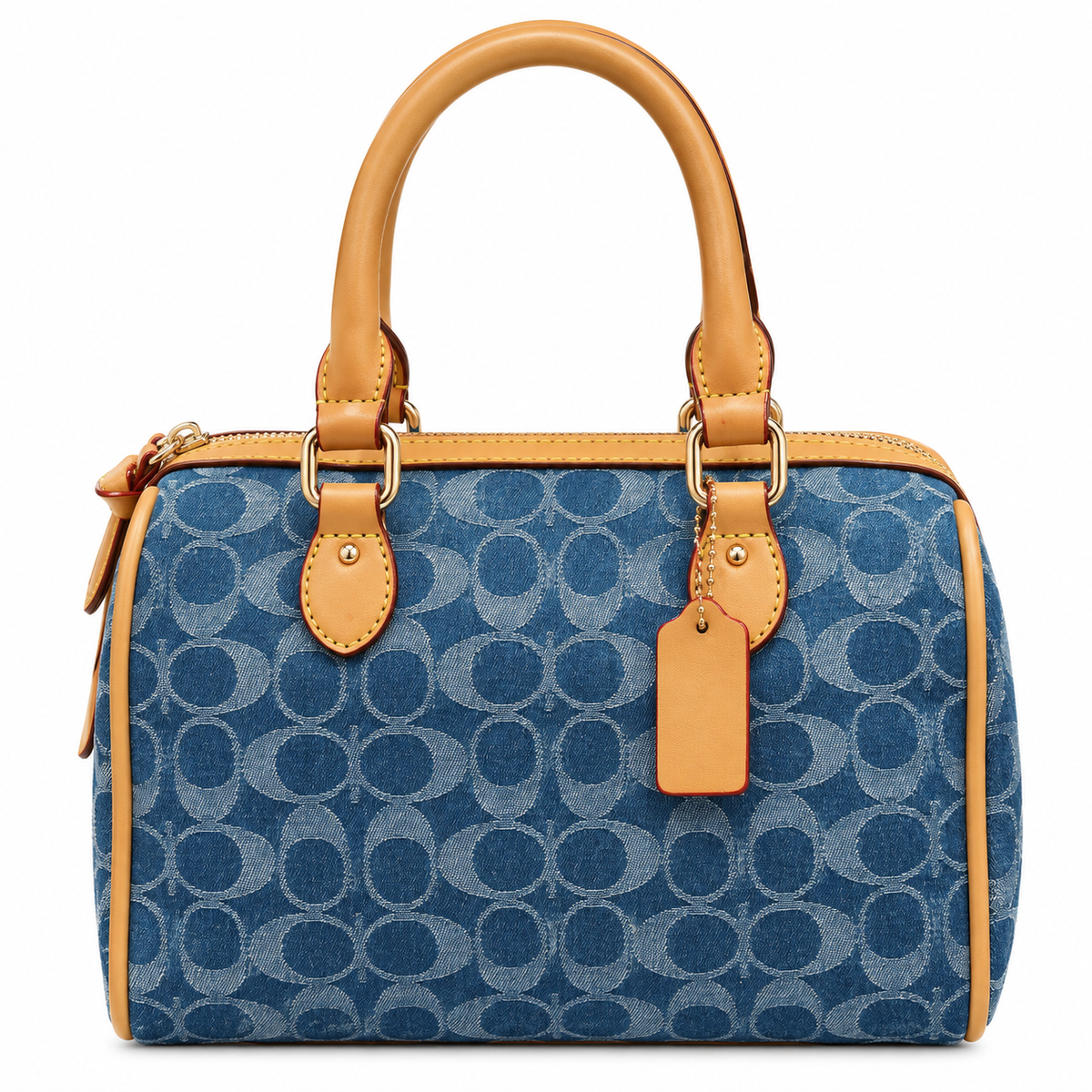 2 in 1 Oval Print Top Handle Handbag w/ Wallet