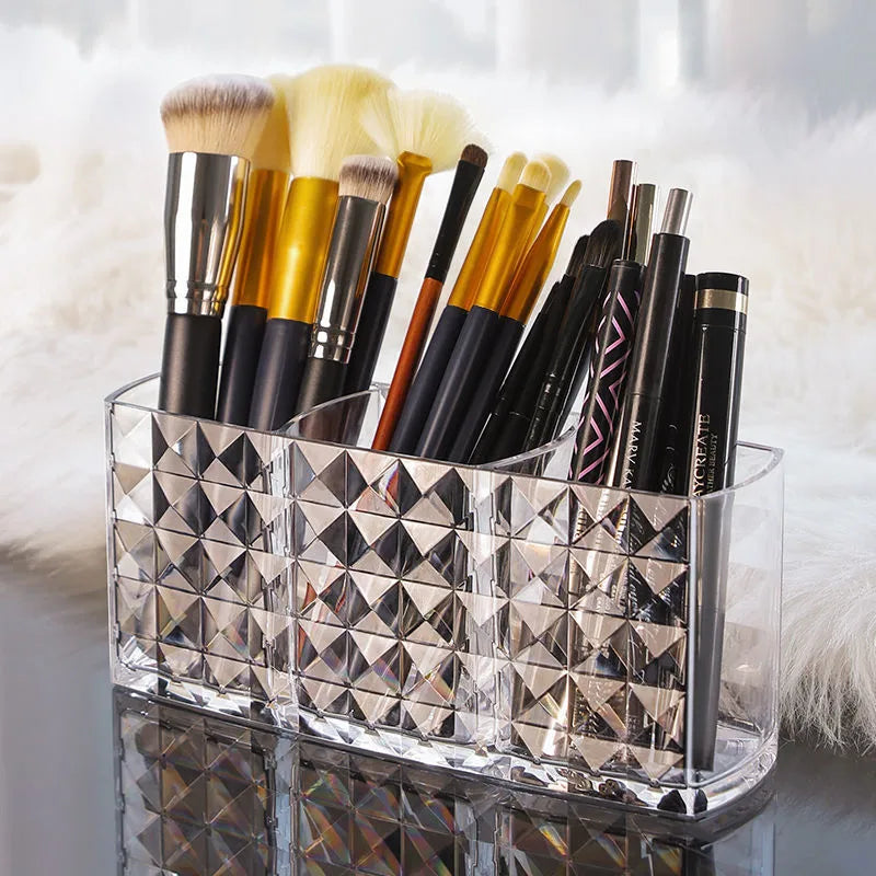 Cosmetic Diamond Pattern Storage Container