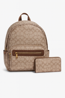 Oval Print Backpack with Wallet Set