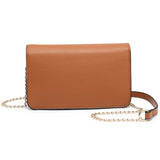 V Accent Envelope Flap Crossbody Bag