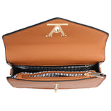 V Accent Envelope Flap Crossbody Bag