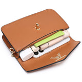 V Accent Envelope Flap Crossbody Bag