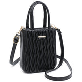 Chevron Quilted Mini Tote Satchel