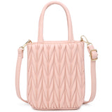 Chevron Quilted Mini Tote Satchel