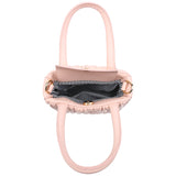 Chevron Quilted Mini Tote Satchel