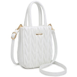 Chevron Quilted Mini Tote Satchel