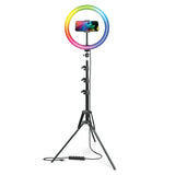 Bower White and RGB LED Ring Light Kit with Tripod; Black
