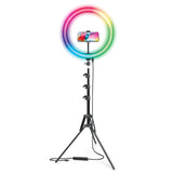 Bower White and RGB LED Ring Light Kit with Tripod; Black