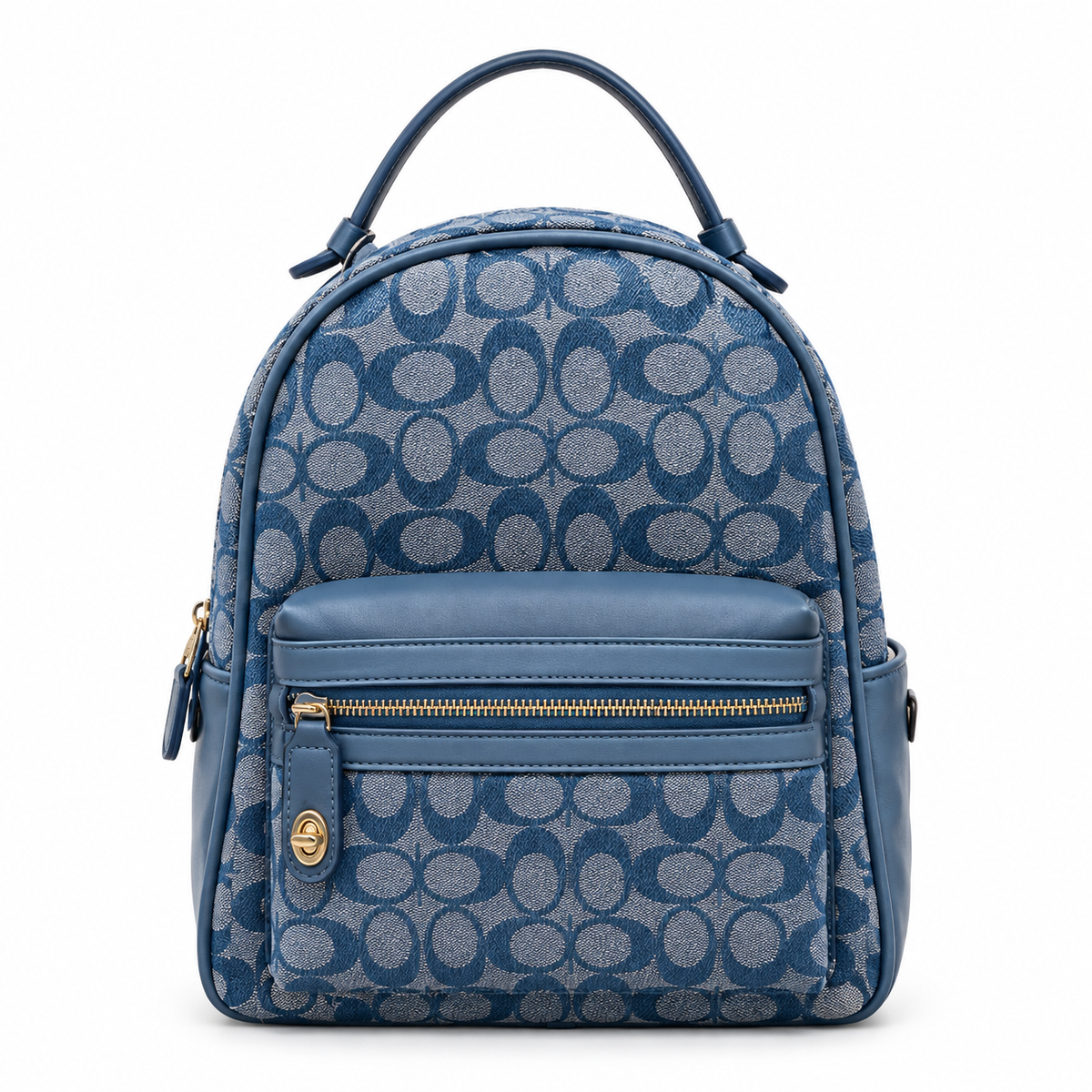 2IN1 Oval Print Textured Backpack W Wallet Set