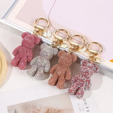 Rhinestone Mini Bear Keychain