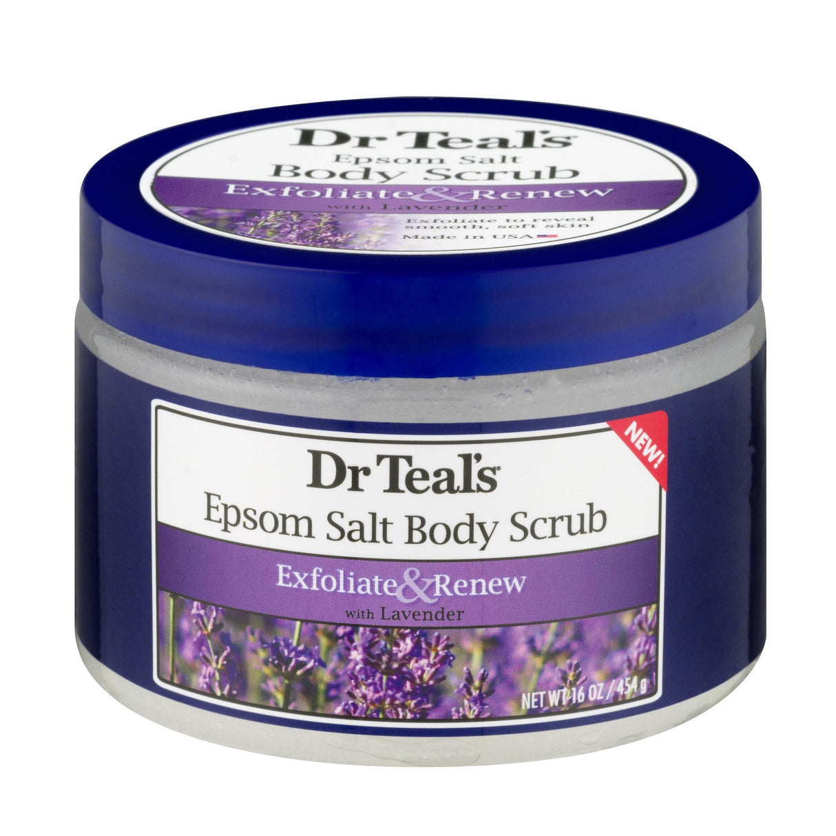 Dr Teals Exfoliate & Renew Salt Body Scrub With Lavender 16oz.
