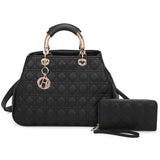 Quilted Top Handle 2-in-1 Satchel Set