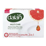 Dalan Multi Care Moisturizing Soap 2 in 1 (Pink Grapefruit & Caring Milk, 3 Pack)