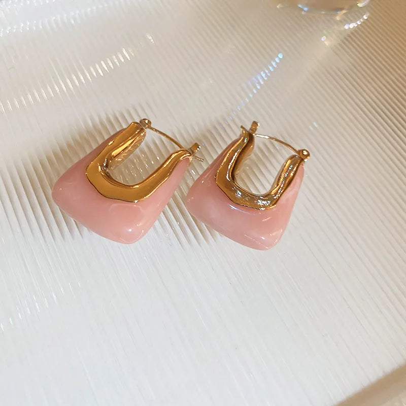 Danae Rectangle Hoops