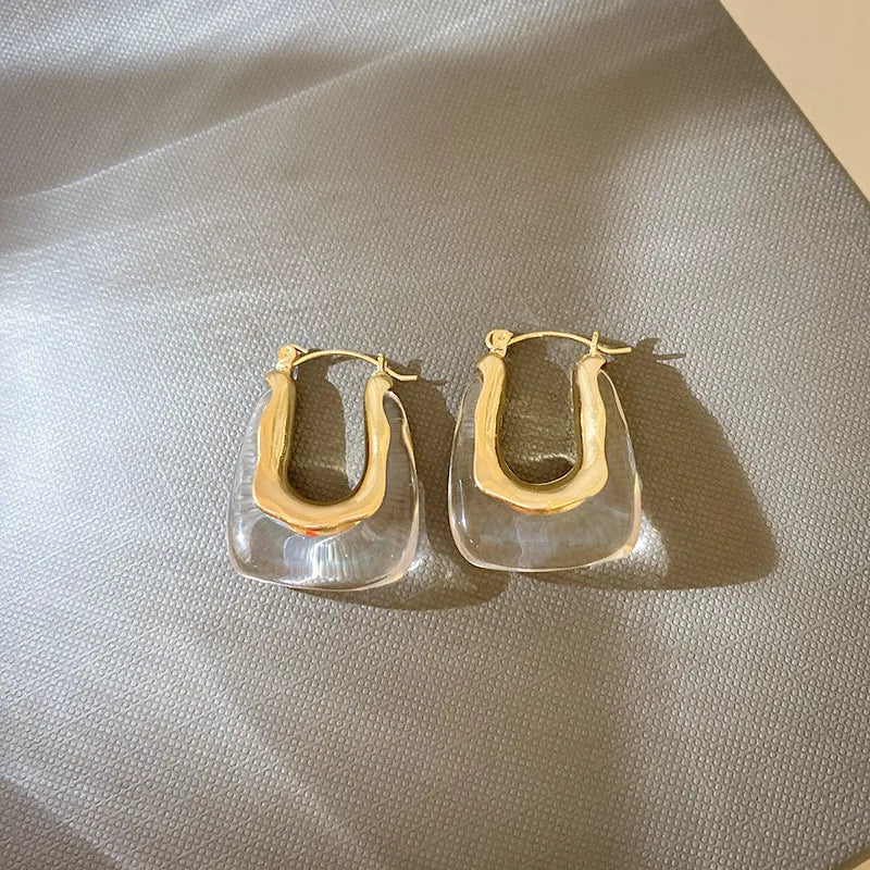 Danae Rectangle Hoops