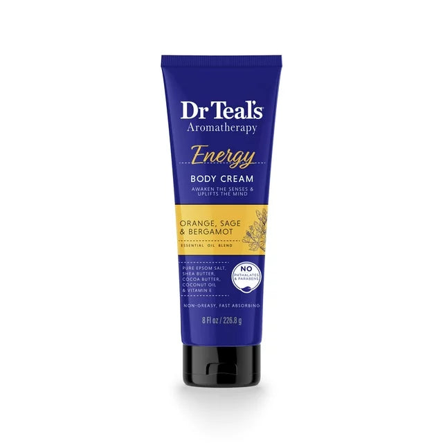 Dr Teal's Aromatherapy Energy Body Cream with Orange, Sage & Bergamot