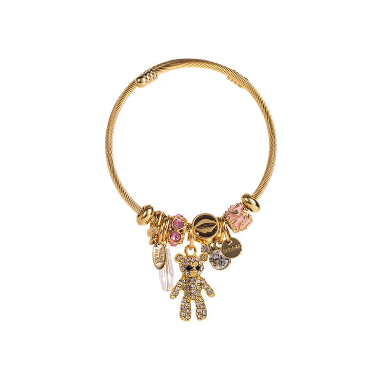Elegant Gold-Plated Charm Bracelets