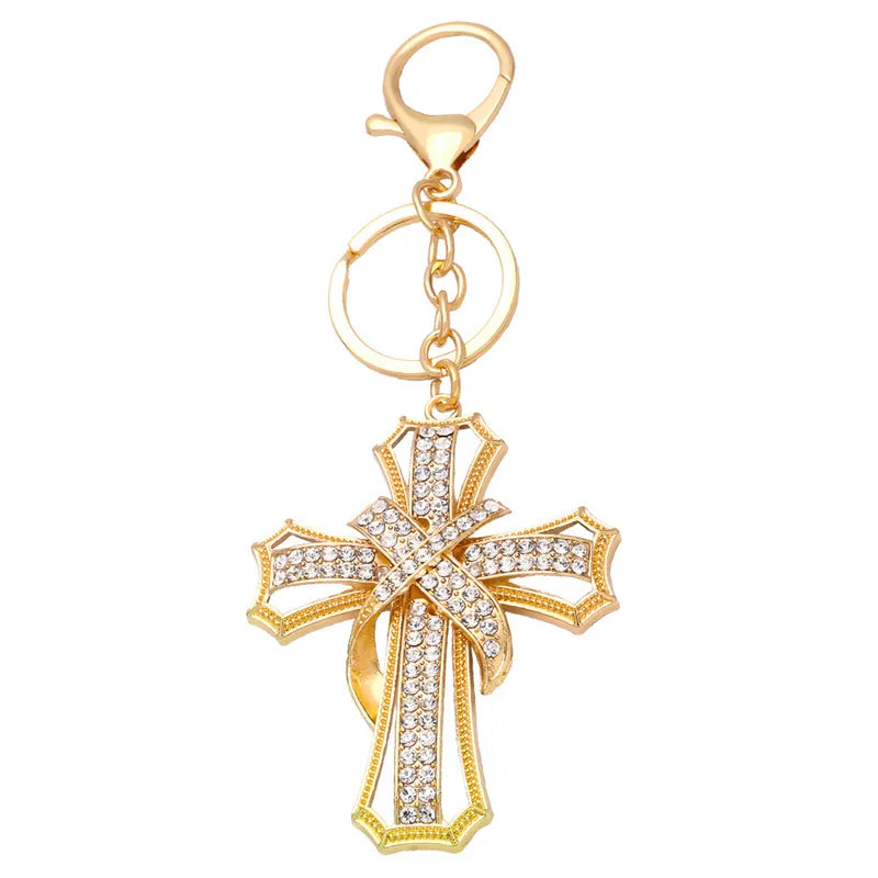 Metal Cross Keychain