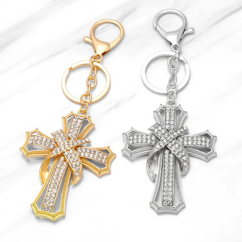 Metal Cross Keychain