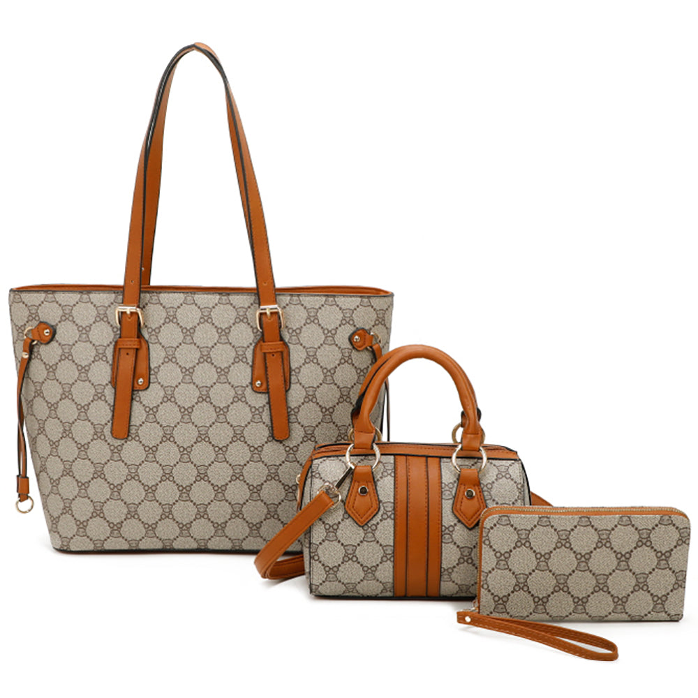 Teddy Monogram 3-in-1 Shopper Set