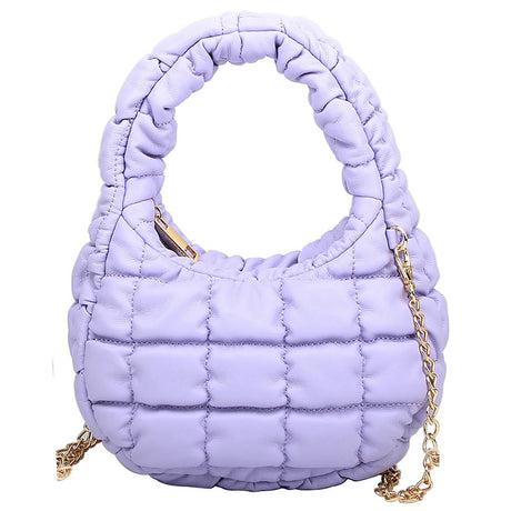 Puffy Quilted Mini Crossbody Satchel