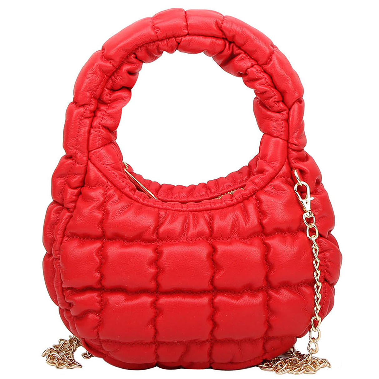 Puffy Quilted Mini Crossbody Satchel