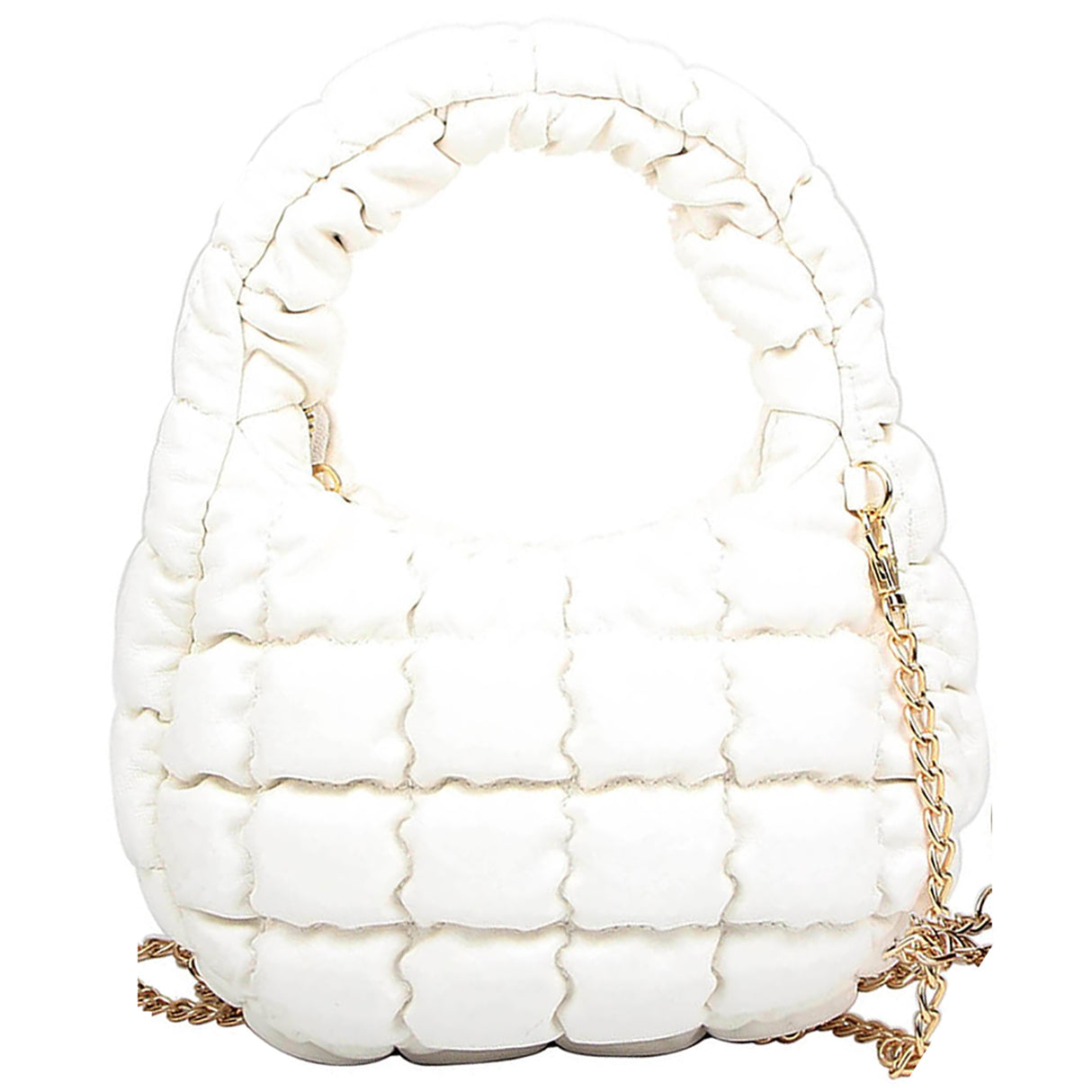 Puffy Quilted Mini Crossbody Satchel