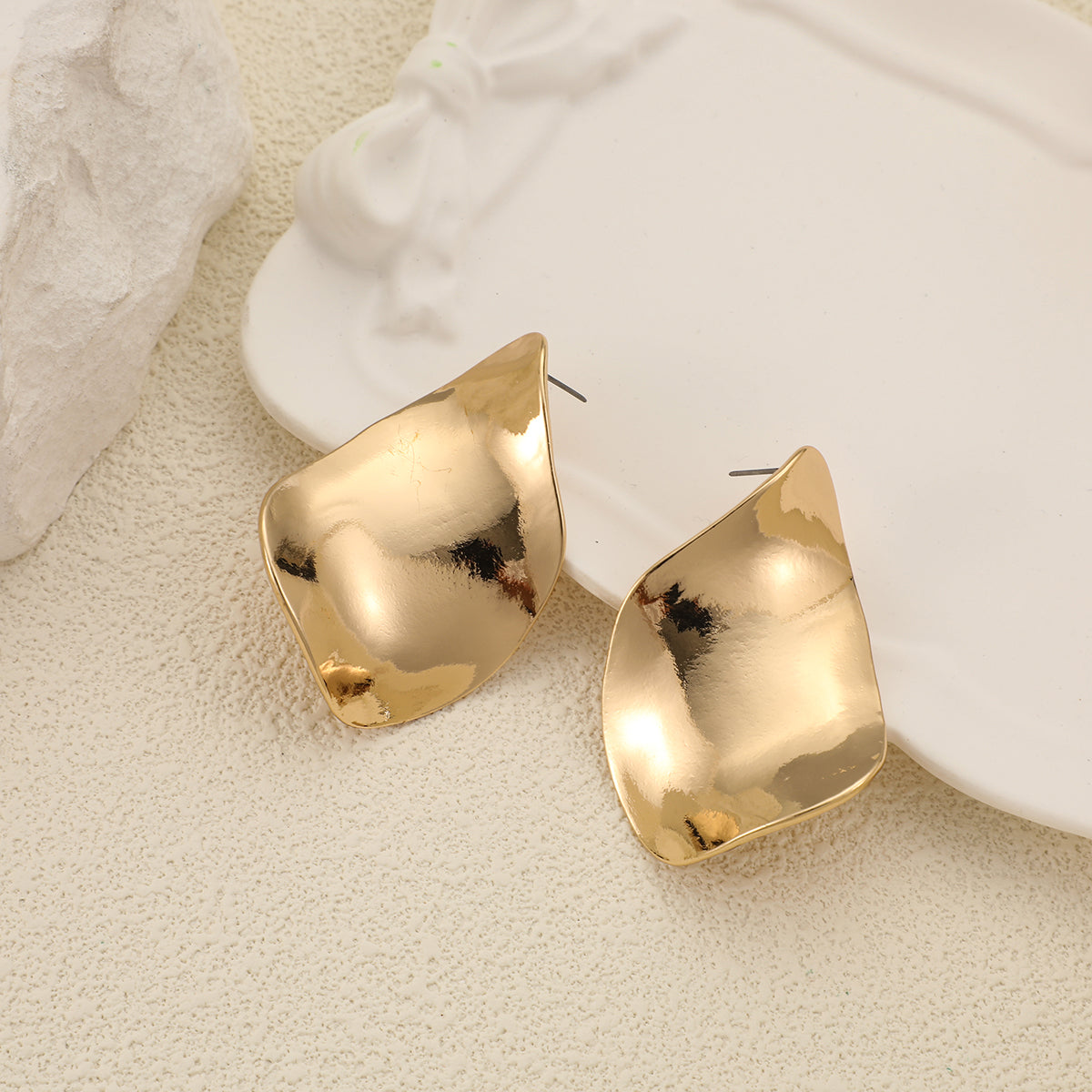 Holly Gold Petal Earrings