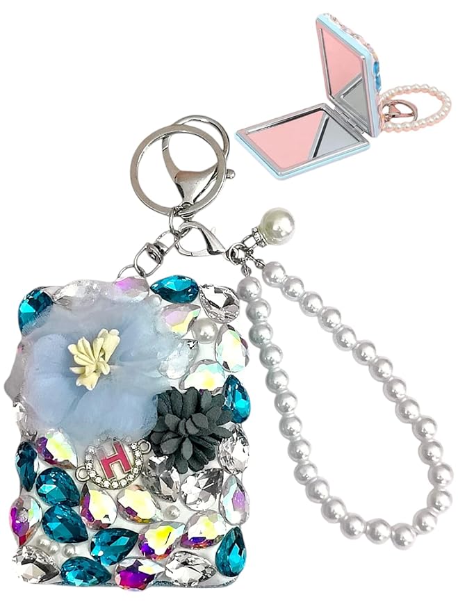 Rhinestone Mirror Keychain