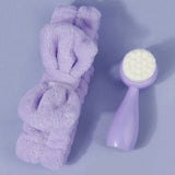Face Foaming Brush with Spa Headband