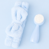Face Foaming Brush with Spa Headband