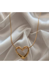 Twisted Heart Silver Necklace