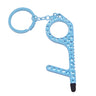 METAL RHINESTONE TOUCHLESS DOOR OPENER KEYCHAIN