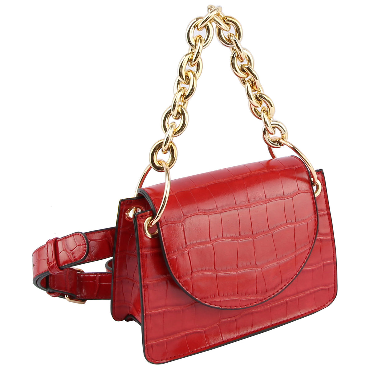 Croc Chain Link Convertible Bag Fanny Pack