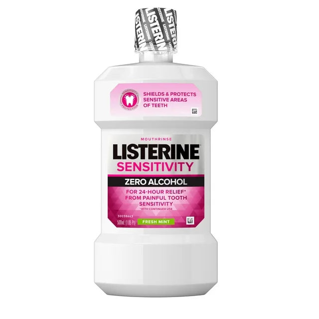 Listerine Sensitivity Alcohol-Free Mouthwash in Fresh Mint