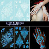 Luminous Lace Henna Tattoo Stickers