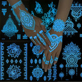 Luminous Lace Henna Tattoo Stickers