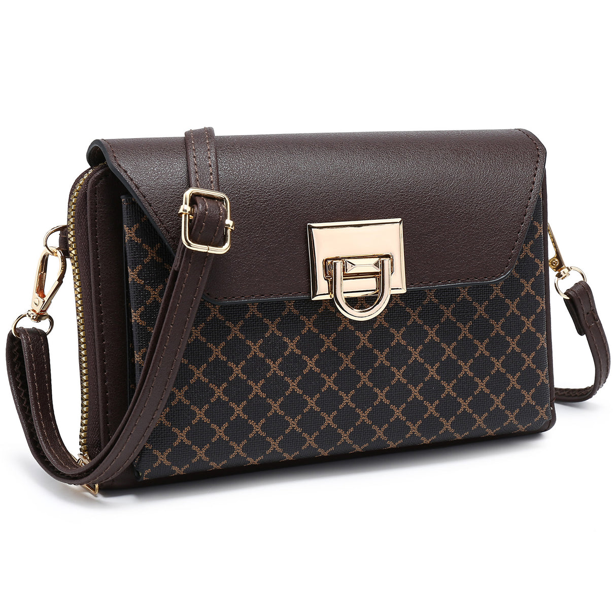Monogram Clasp Flap Crossbody Bag