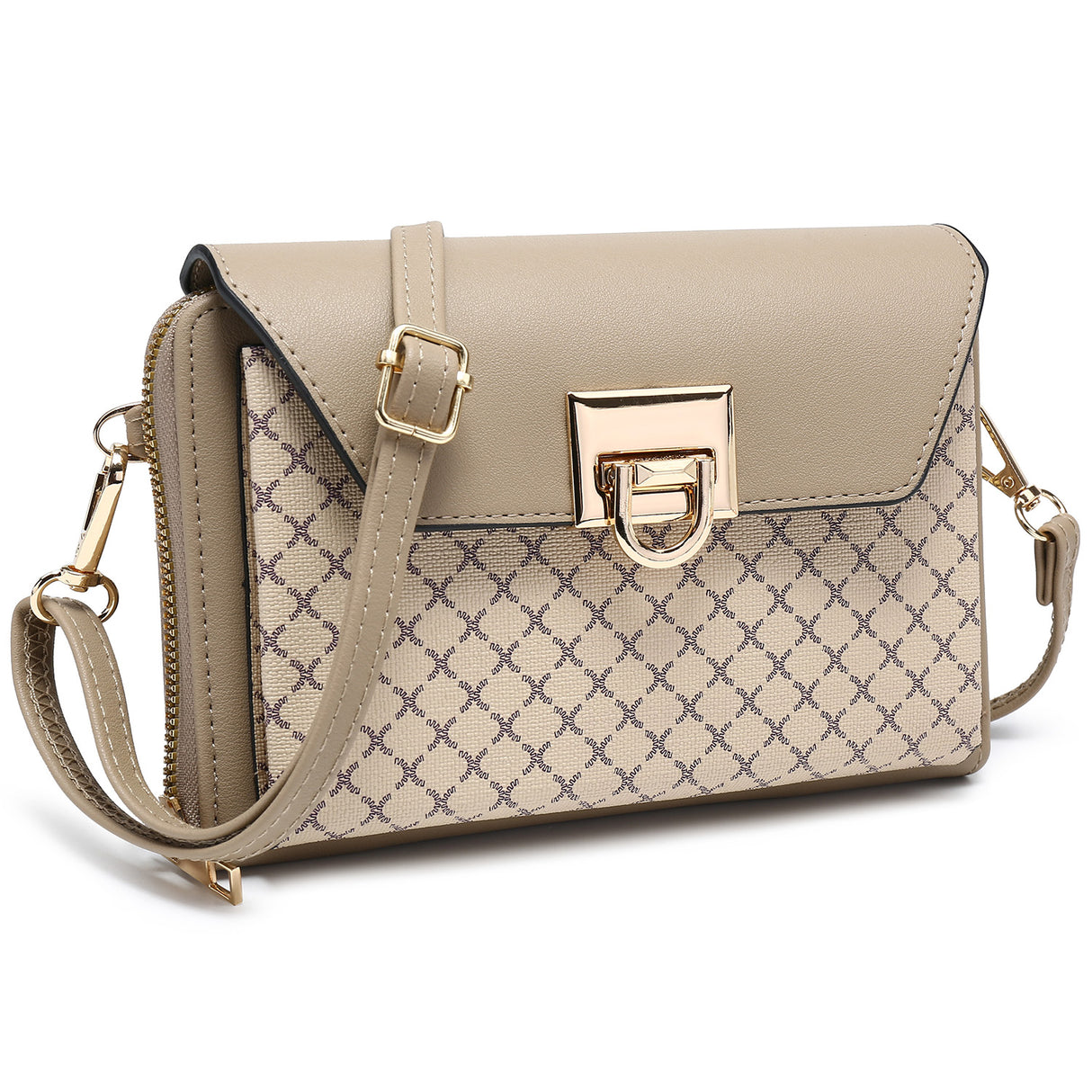 Monogram Clasp Flap Crossbody Bag