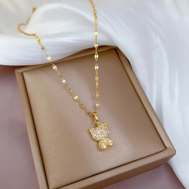 Hello kitty Rhinestone Necklace