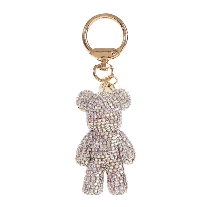 Rhinestone Mini Bear Keychain
