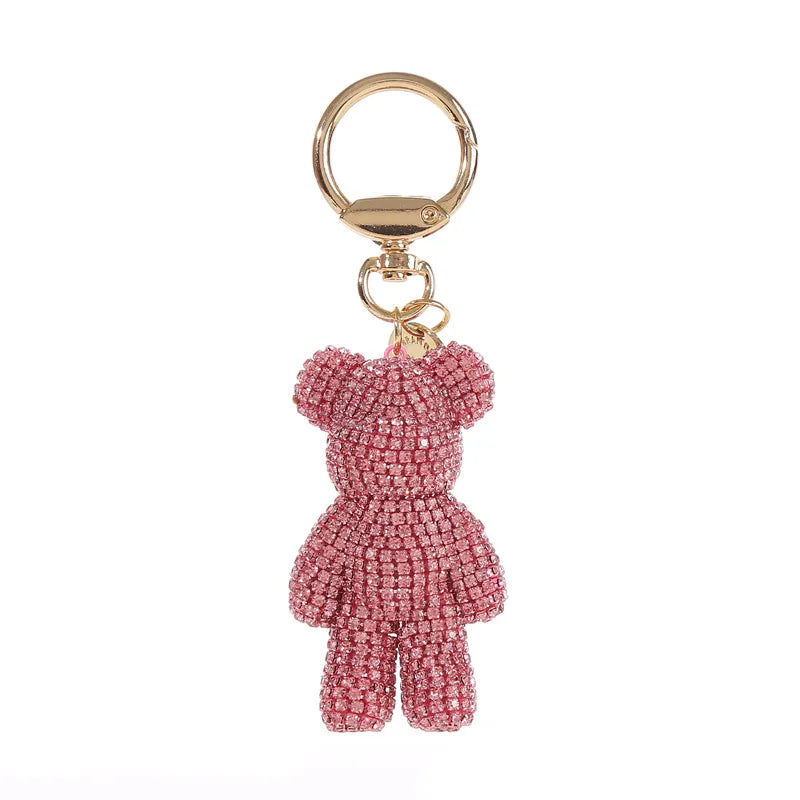 Rhinestone Mini Bear Keychain