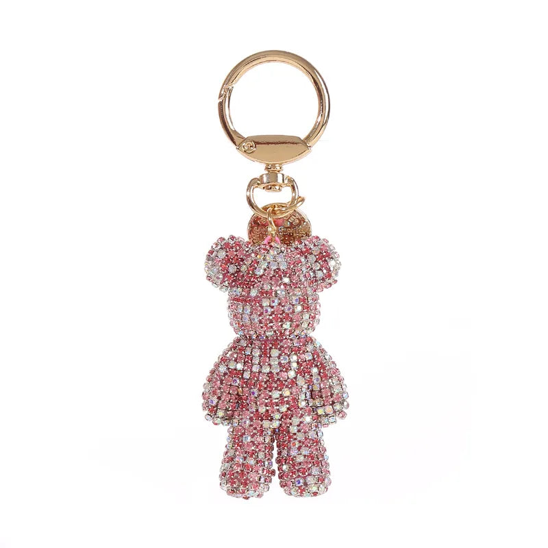Rhinestone Mini Bear Keychain