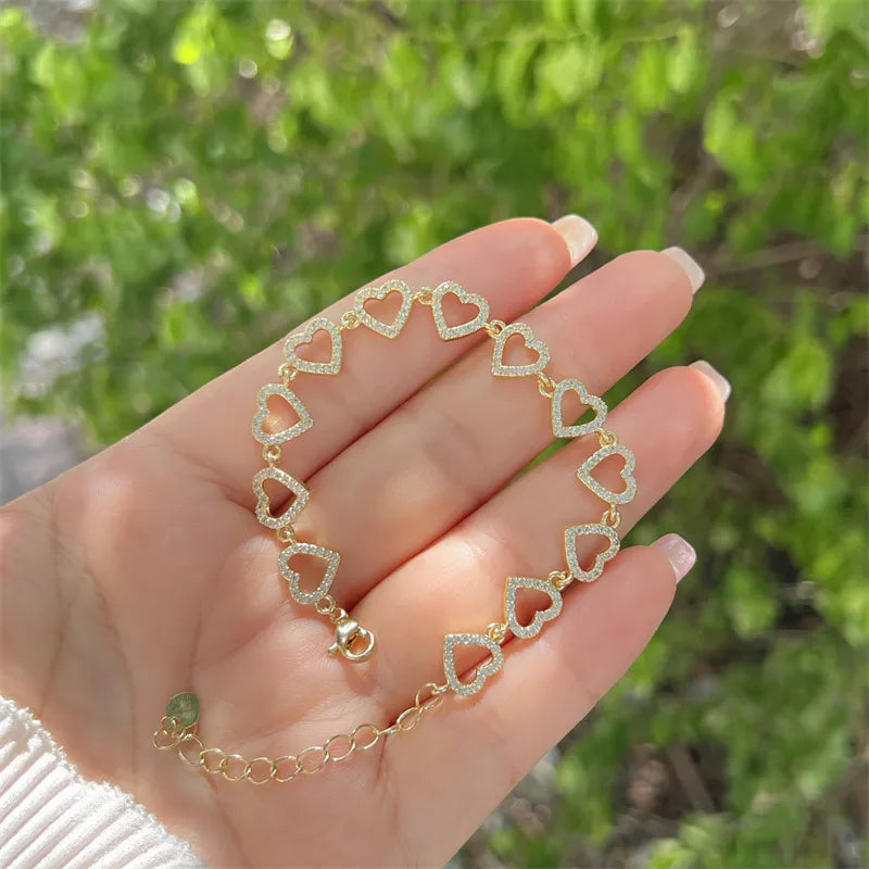 Gold Plated Zircon Bracelet