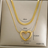 304 Stainless Steel Double Layer Necklaces