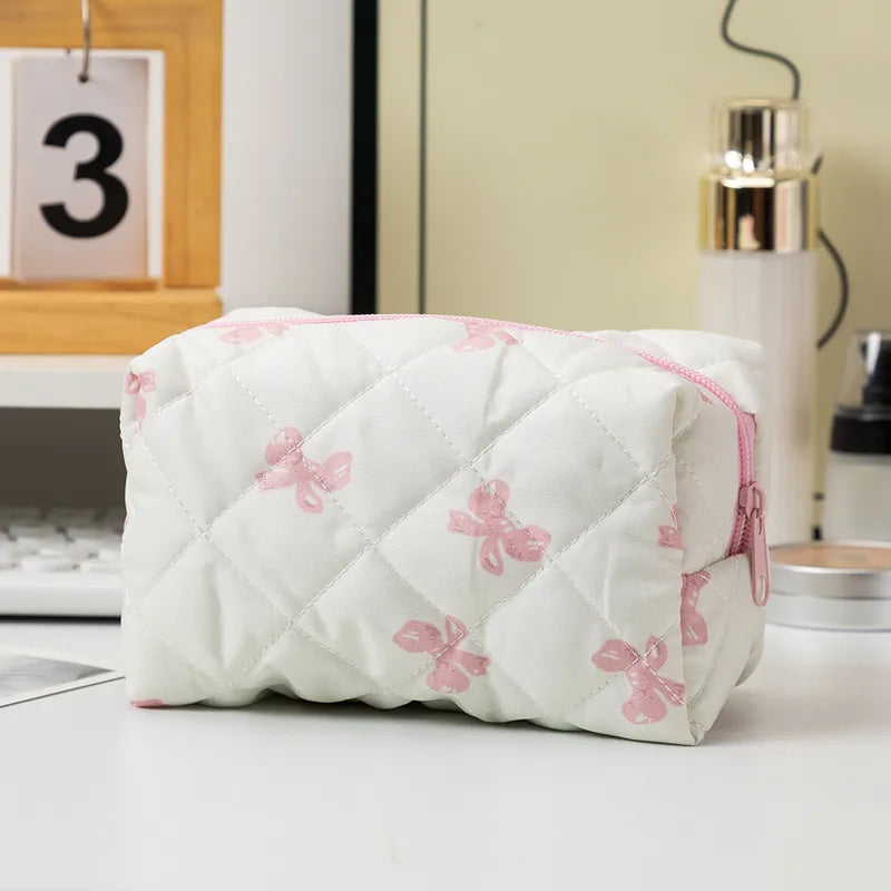 Gingham Square Makeup Bags & Storage