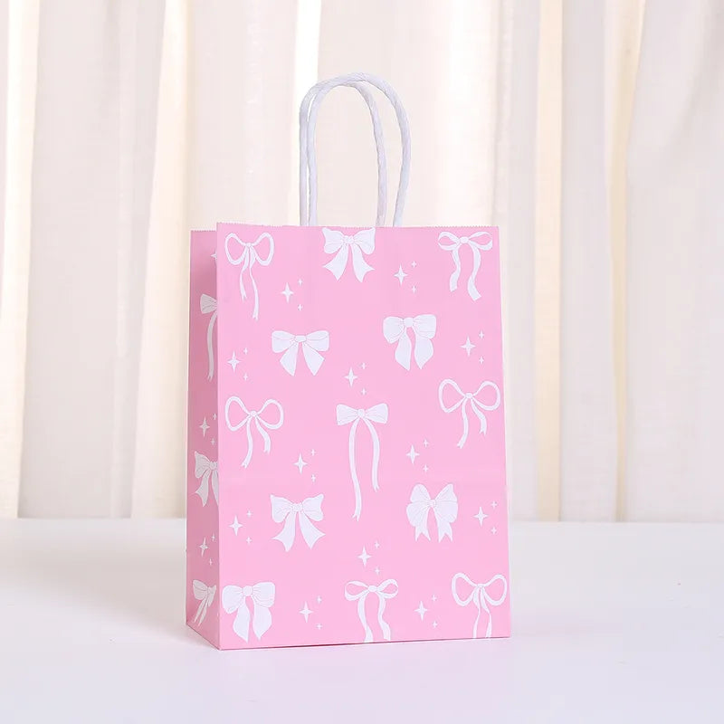 Pink Croquet Bow Gift Bags